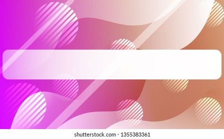 Abstract Shiny Waves, Lines, Circle, Space for Text. For Cover Page, Landing Page, Banner. Vector Illustration with Color Gradient