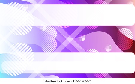 Abstract Shiny Waves, Lines, Circle, Space for Text. For Cover Page, Landing Page, Banner. Vector Illustration with Color Gradient