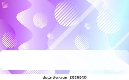 Abstract Shiny Waves, Lines, Circle, Space for Text. For Cover Page, Landing Page, Banner. Vector Illustration with Color Gradient