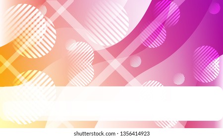 Abstract Shiny Waves, Lines, Circle, Space for Text. For Your Design Ad, Banner, Cover Page. Vector Illustration with Color Gradient