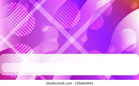 Abstract Shiny Waves, Lines, Circle, Space for Text. For Your Design Ad, Banner, Cover Page. Vector Illustration with Color Gradient