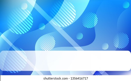 Abstract Shiny Waves, Lines, Circle, Space for Text. For Cover Page, Landing Page, Banner. Vector Illustration with Color Gradient