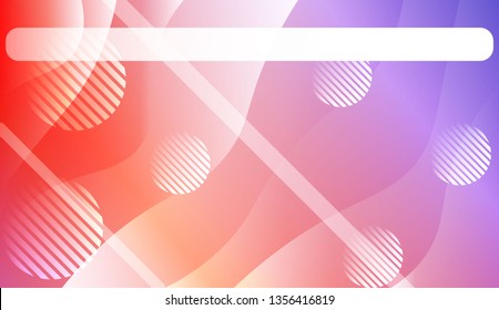 Abstract Shiny Waves, Lines, Circle, Space for Text. For Cover Page, Landing Page, Banner. Vector Illustration with Color Gradient