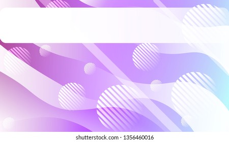Abstract Shiny Waves, Lines, Circle, Space for Text. For Cover Page, Landing Page, Banner. Vector Illustration with Color Gradient