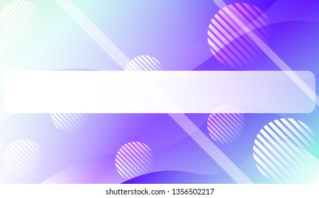 Abstract Shiny Waves, Lines, Circle, Space for Text. For Cover Page, Landing Page, Banner. Vector Illustration with Color Gradient