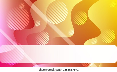 Abstract Shiny Waves, Lines, Circle, Space for Text. For Your Design Ad, Banner, Cover Page. Vector Illustration with Color Gradient