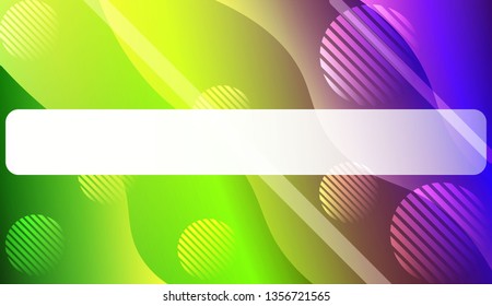 Abstract Shiny Waves, Lines, Circle, Space for Text. For Cover Page, Landing Page, Banner. Vector Illustration with Color Gradient