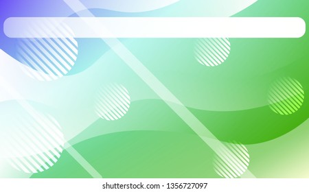 Abstract Shiny Waves, Lines, Circle, Space for Text. For Cover Page, Landing Page, Banner. Vector Illustration with Color Gradient