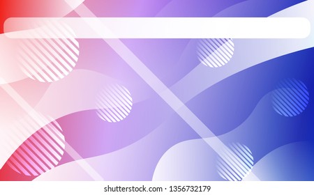 Abstract Shiny Waves, Lines, Circle, Space for Text. For Cover Page, Landing Page, Banner. Vector Illustration with Color Gradient
