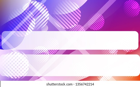 Abstract Shiny Waves, Lines, Circle, Space for Text. For Your Design Ad, Banner, Cover Page. Vector Illustration with Color Gradient