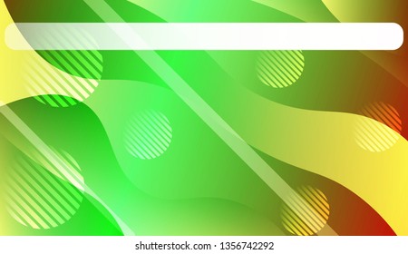 Abstract Shiny Waves, Lines, Circle, Space for Text. For Your Design Ad, Banner, Cover Page. Vector Illustration with Color Gradient
