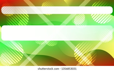 Abstract Shiny Waves, Lines, Circle, Space for Text. For Your Design Ad, Banner, Cover Page. Vector Illustration with Color Gradient