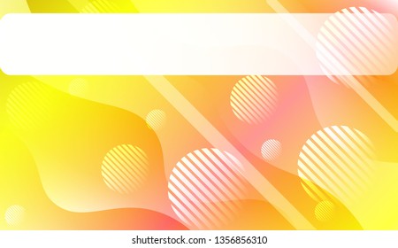 Abstract Shiny Waves, Lines, Circle, Space for Text. For Your Design Ad, Banner, Cover Page. Vector Illustration with Color Gradient