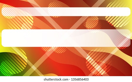 Abstract Shiny Waves, Lines, Circle, Space for Text. For Your Design Ad, Banner, Cover Page. Vector Illustration with Color Gradient