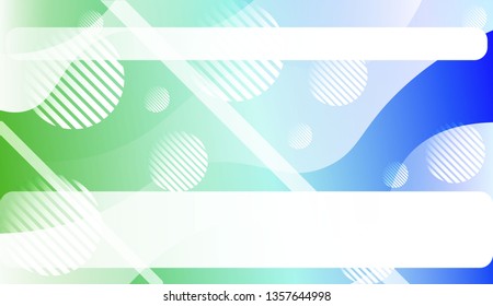 Abstract Shiny Waves, Lines, Circle, Space for Text. For Cover Page, Landing Page, Banner. Vector Illustration with Color Gradient