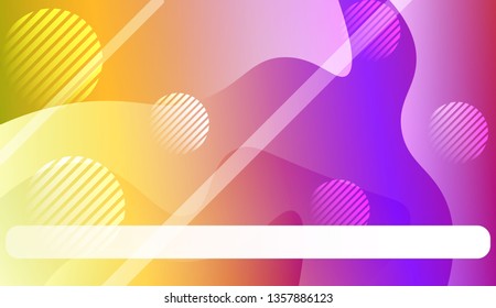 Abstract Shiny Waves, Lines, Circle, Space for Text. For Cover Page, Landing Page, Banner. Vector Illustration with Color Gradient