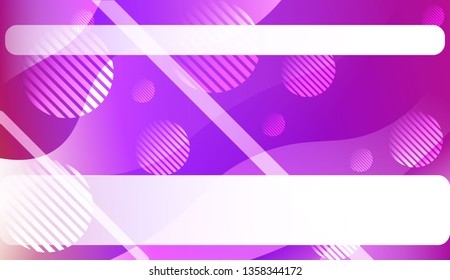 Abstract Shiny Waves, Lines, Circle, Space for Text. For Your Design Ad, Banner, Cover Page. Vector Illustration with Color Gradient