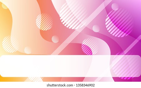 Abstract Shiny Waves, Lines, Circle, Space for Text. For Your Design Ad, Banner, Cover Page. Vector Illustration with Color Gradient