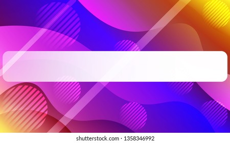 Abstract Shiny Waves, Lines, Circle, Space for Text. For Your Design Ad, Banner, Cover Page. Vector Illustration with Color Gradient