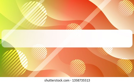 Abstract Shiny Waves, Lines, Circle, Space for Text. For Your Design Ad, Banner, Cover Page. Vector Illustration with Color Gradient