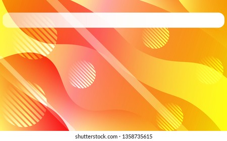 Abstract Shiny Waves, Lines, Circle, Space for Text. For Your Design Ad, Banner, Cover Page. Vector Illustration with Color Gradient