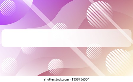 Abstract Shiny Waves, Lines, Circle, Space for Text. For Cover Page, Landing Page, Banner. Vector Illustration with Color Gradient