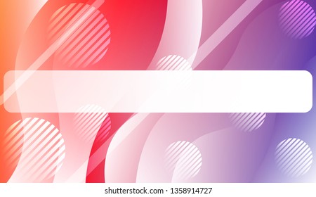 Abstract Shiny Waves, Lines, Circle, Space for Text. For Your Design Ad, Banner, Cover Page. Vector Illustration with Color Gradient