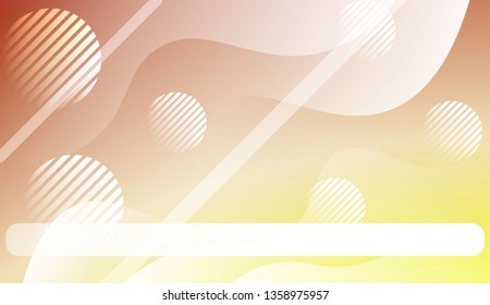 Abstract Shiny Waves, Lines, Circle, Space for Text. For Cover Page, Landing Page, Banner. Vector Illustration with Color Gradient