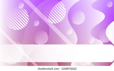 Abstract Shiny Waves, Lines, Circle, Space for Text. For Cover Page, Landing Page, Banner. Vector Illustration with Color Gradient