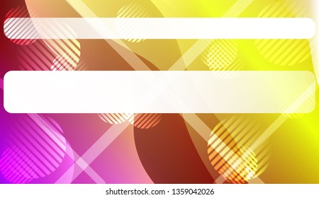 Abstract Shiny Waves, Lines, Circle, Space for Text. For Cover Page, Landing Page, Banner. Vector Illustration with Color Gradient