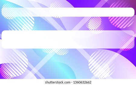 Abstract Shiny Waves, Lines, Circle, Space for Text. For Cover Page, Landing Page, Banner. Vector Illustration with Color Gradient