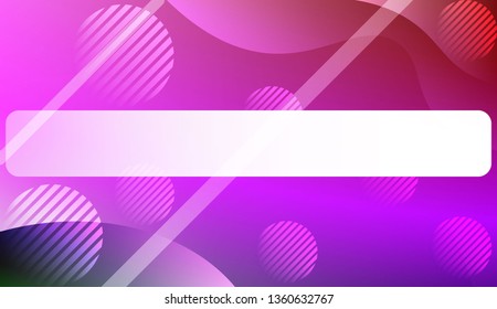 Abstract Shiny Waves, Lines, Circle, Space for Text. For Cover Page, Landing Page, Banner. Vector Illustration with Color Gradient