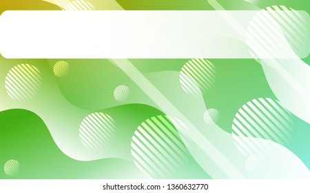 Abstract Shiny Waves, Lines, Circle, Space for Text. For Cover Page, Landing Page, Banner. Vector Illustration with Color Gradient