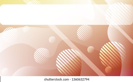 Abstract Shiny Waves, Lines, Circle, Space for Text. For Cover Page, Landing Page, Banner. Vector Illustration with Color Gradient