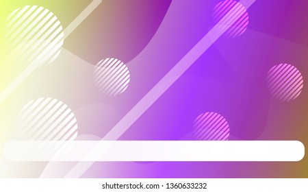 Abstract Shiny Waves, Lines, Circle, Space for Text. For Cover Page, Landing Page, Banner. Vector Illustration with Color Gradient