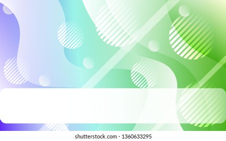 Abstract Shiny Waves, Lines, Circle, Space for Text. For Cover Page, Landing Page, Banner. Vector Illustration with Color Gradient