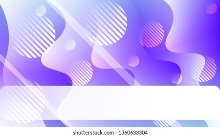 Abstract Shiny Waves, Lines, Circle, Space for Text. For Cover Page, Landing Page, Banner. Vector Illustration with Color Gradient