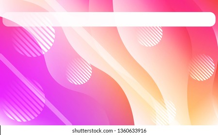 Abstract Shiny Waves, Lines, Circle, Space for Text. For Elegant Pattern Cover Book. Vector Illustration with Color Gradient