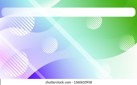 Abstract Shiny Waves, Lines, Circle, Space for Text. For Cover Page, Landing Page, Banner. Vector Illustration with Color Gradient