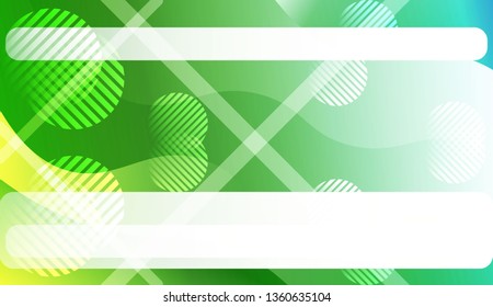 Abstract Shiny Waves, Lines, Circle, Space for Text. For Cover Page, Landing Page, Banner. Vector Illustration with Color Gradient