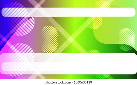 Abstract Shiny Waves, Lines, Circle, Space for Text. For Cover Page, Landing Page, Banner. Vector Illustration with Color Gradient