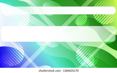 Abstract Shiny Waves, Lines, Circle, Space for Text. For Cover Page, Landing Page, Banner. Vector Illustration with Color Gradient