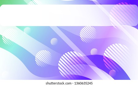 Abstract Shiny Waves, Lines, Circle, Space for Text. For Cover Page, Landing Page, Banner. Vector Illustration with Color Gradient