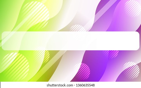 Abstract Shiny Waves, Lines, Circle, Space for Text. For Cover Page, Landing Page, Banner. Vector Illustration with Color Gradient