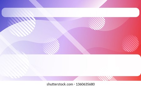 Abstract Shiny Waves, Lines, Circle, Space for Text. For Cover Page, Landing Page, Banner. Vector Illustration with Color Gradient