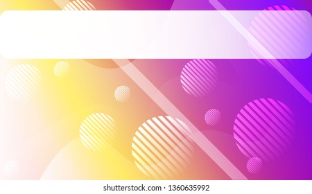 Abstract Shiny Waves, Lines, Circle, Space for Text. For Your Design Ad, Banner, Cover Page. Vector Illustration with Color Gradient
