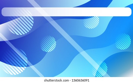 Abstract Shiny Waves, Lines, Circle, Space for Text. For Cover Page, Landing Page, Banner. Vector Illustration with Color Gradient