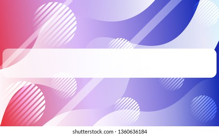 Abstract Shiny Waves, Lines, Circle, Space for Text. For Cover Page, Landing Page, Banner. Vector Illustration with Color Gradient