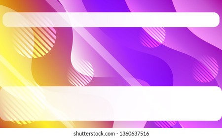 Abstract Shiny Waves, Lines, Circle, Space for Text. For Your Design Ad, Banner, Cover Page. Vector Illustration with Color Gradient
