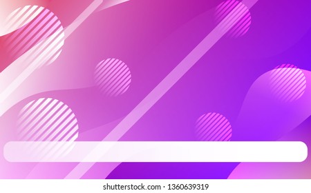 Abstract Shiny Waves, Lines, Circle, Space for Text. For Your Design Ad, Banner, Cover Page. Vector Illustration with Color Gradient